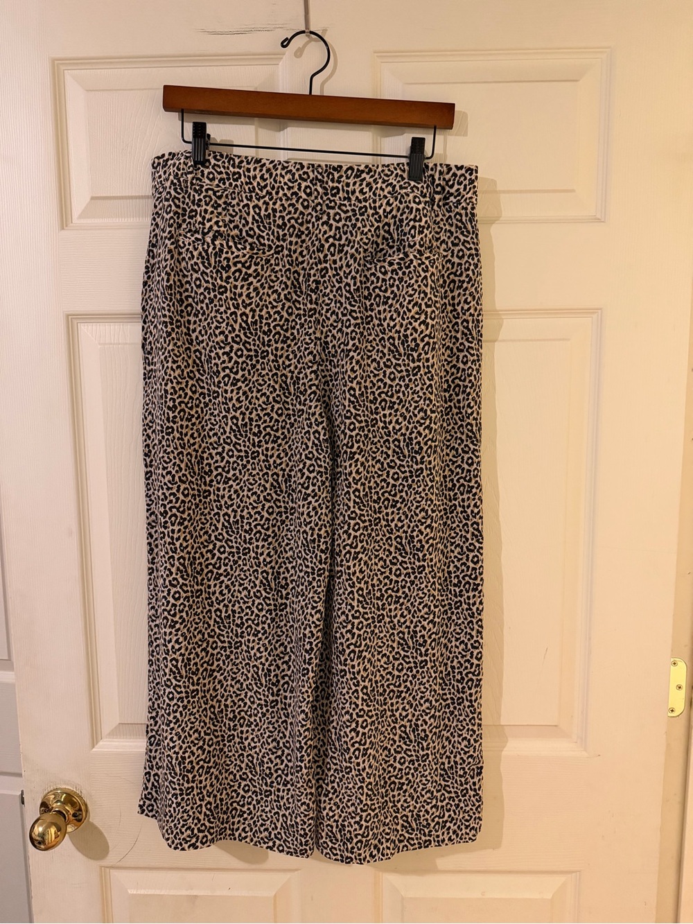 J. Crew Leopard Print Wide Leg Pants - Neutral Tones
